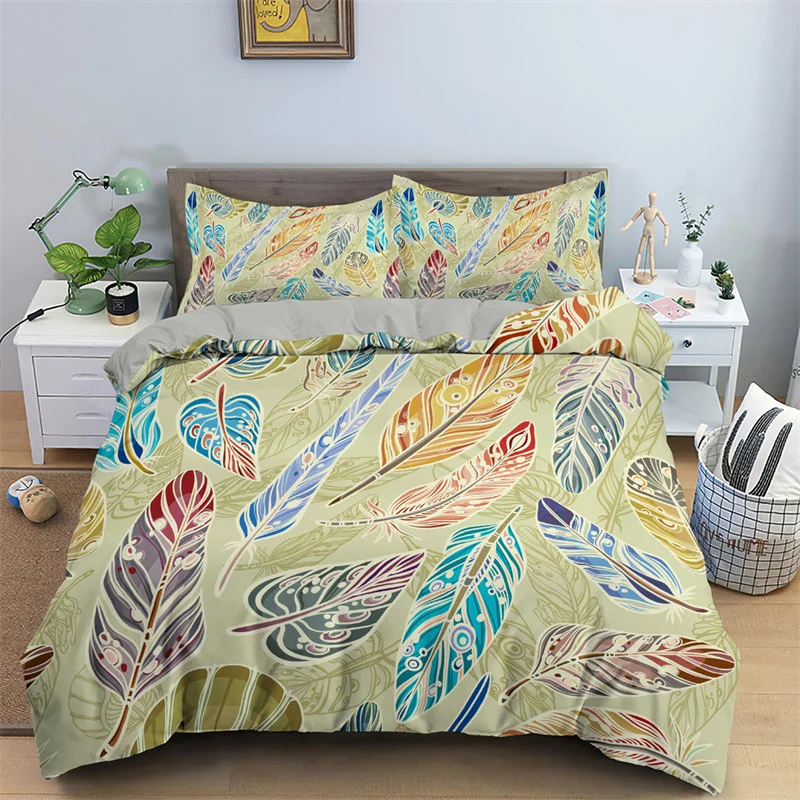 Housse de Couette Plume Colorée