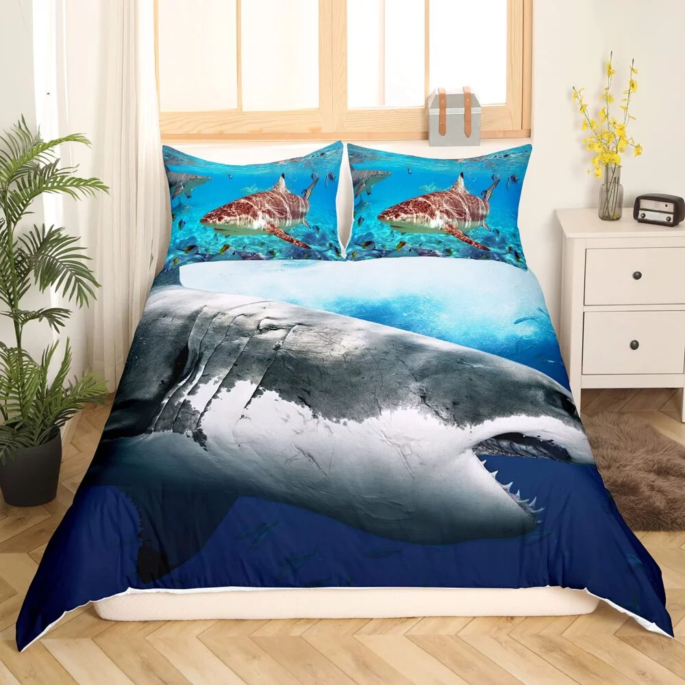 Housse de Couette Requin Blanc